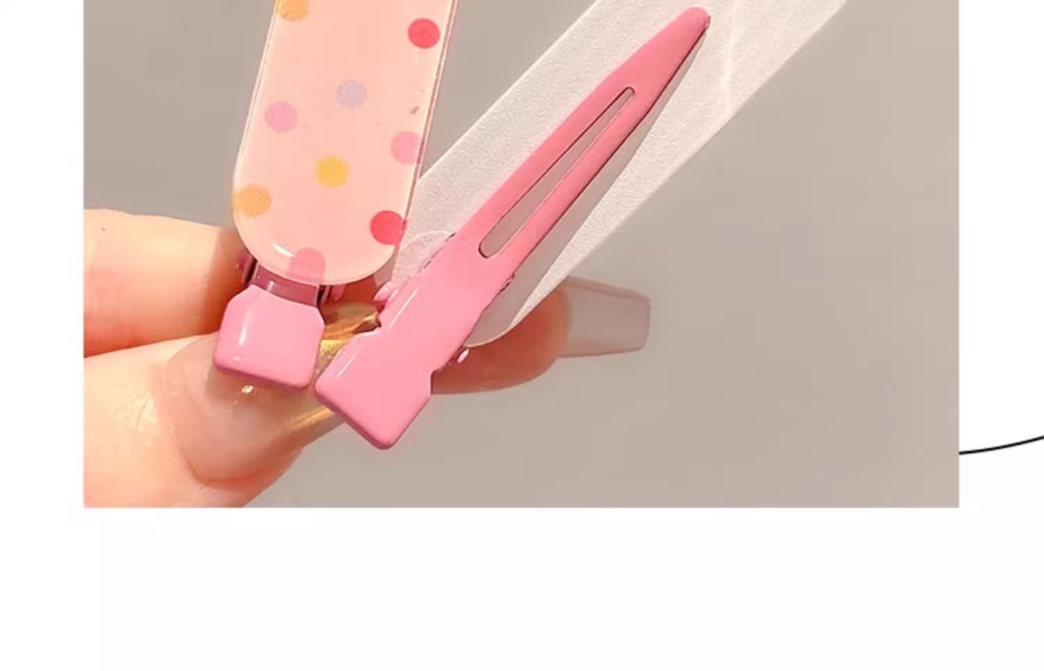 白鹿同款彩色果冻发夹女前额刘海无痕一字鸭嘴夹头饰侧边碎发发卡详情37