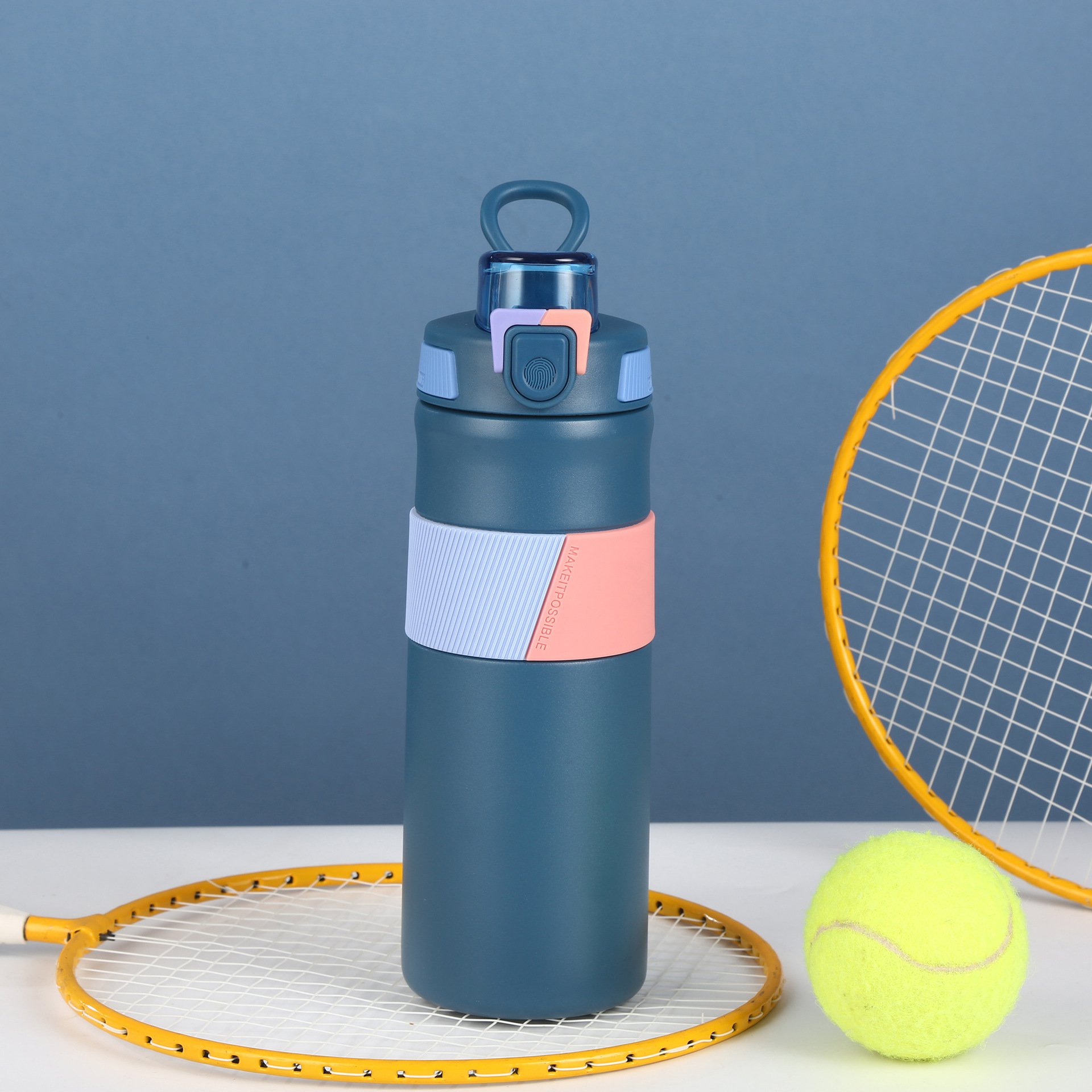 提环便携加厚耐摔316不锈钢保温杯创意拼色户外运动旅游水壶详情6