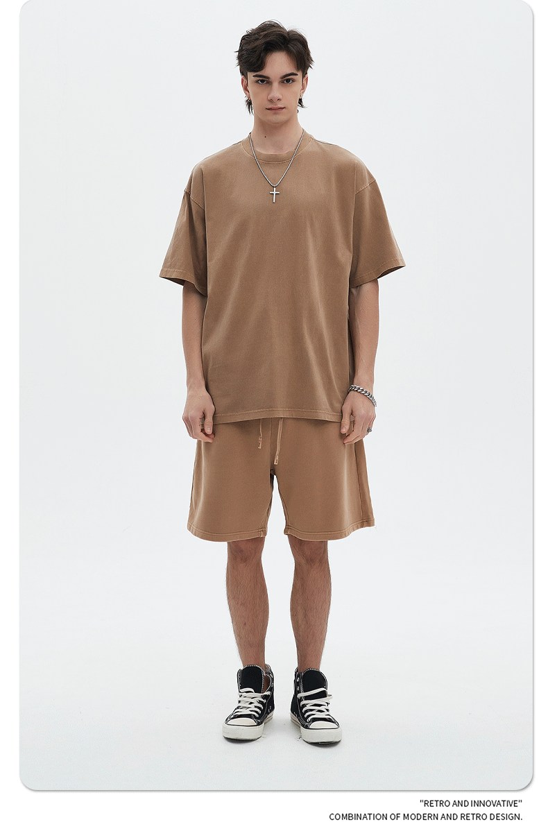 ARTIE男装|重磅250G复古水洗做旧短袖t恤男 宽松纯棉男士潮牌t恤详情23