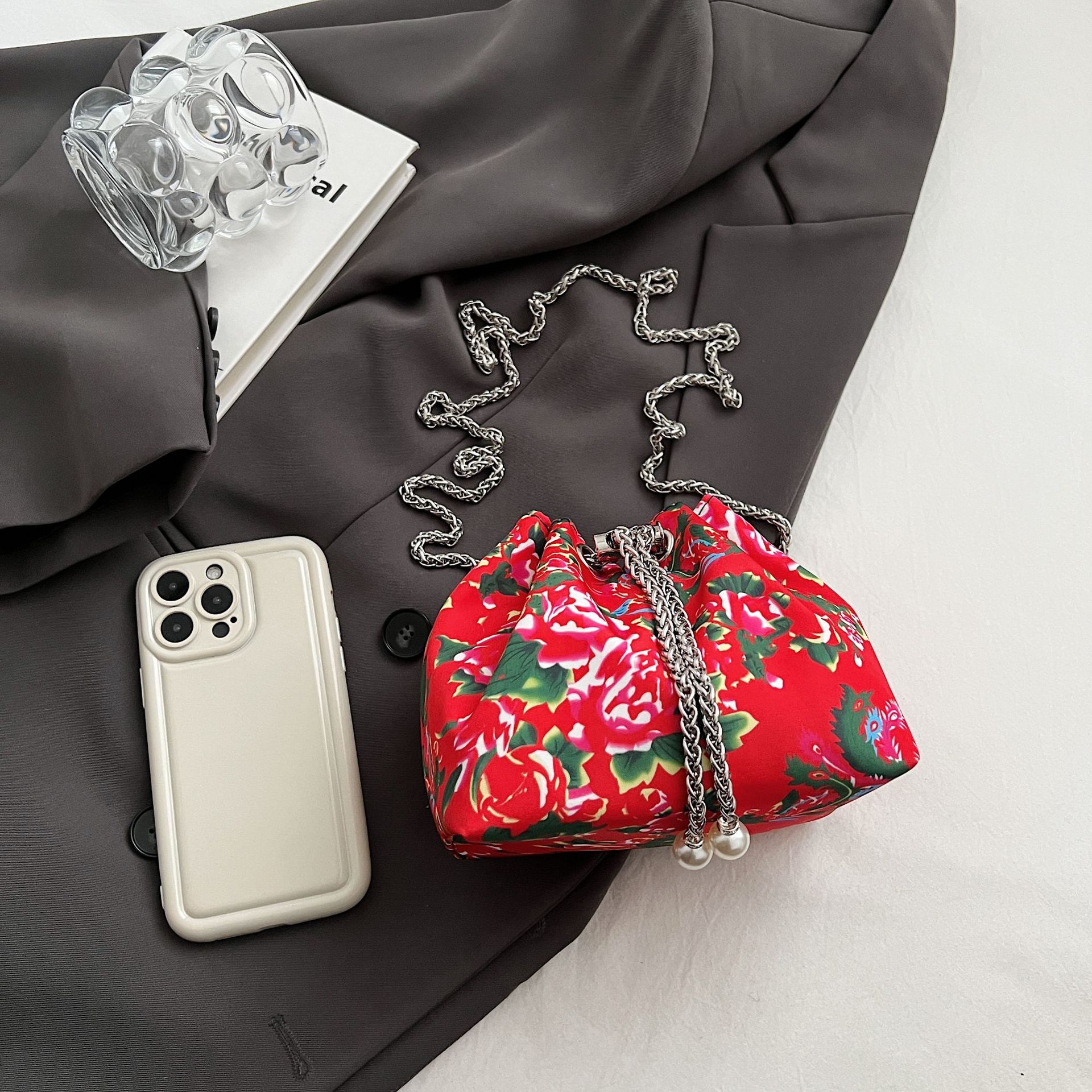 花棉袄潮酷水桶包新款2024春季个性民族风单肩包国潮复古斜挎女包详情67