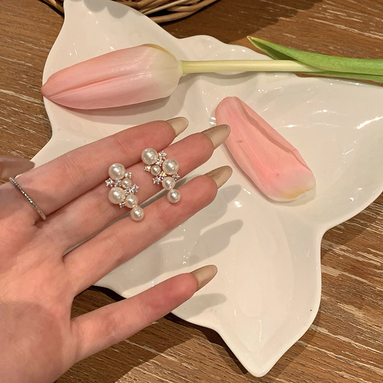 925针ins风珍珠耳钉女百搭耳环高级感气质耳饰摆地摊夜市爆款批发详情10