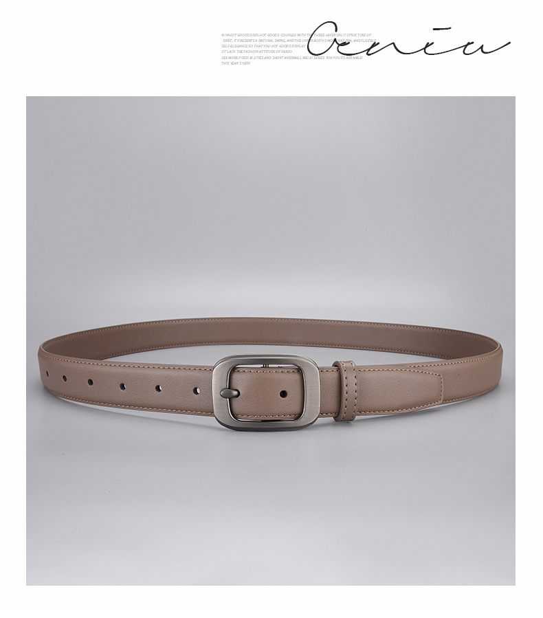 女款真皮皮带 合金针扣牛皮带身耐用结实百搭搭配西裤牛仔裤潮流详情15