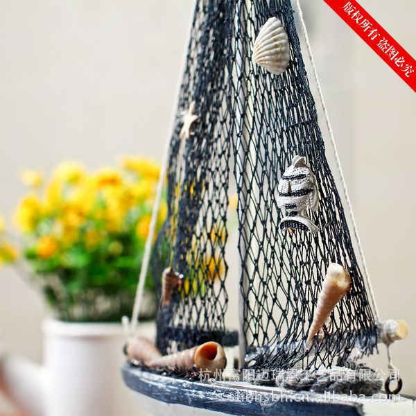 渔网帆船 地中海 家居饰品 船模 创意家居摆件 单帆船 MA04326详情41