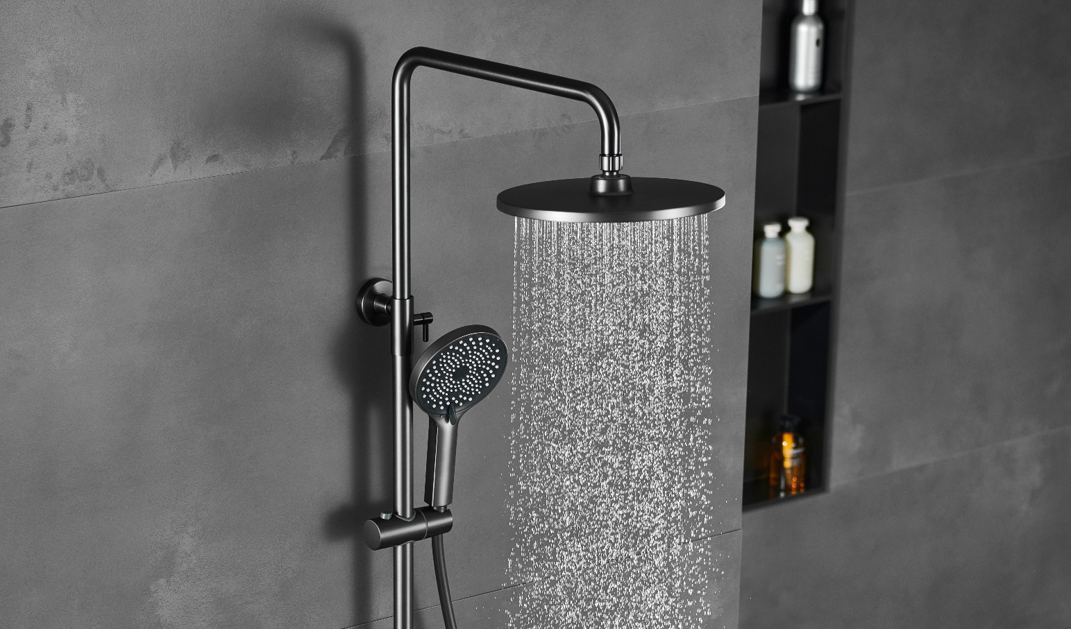 Wanfeng Sanitary Ware AirDance Flying Rain Series Extra-large top-spray Shower Head All-copper thermostatic Shower Set pic 8
