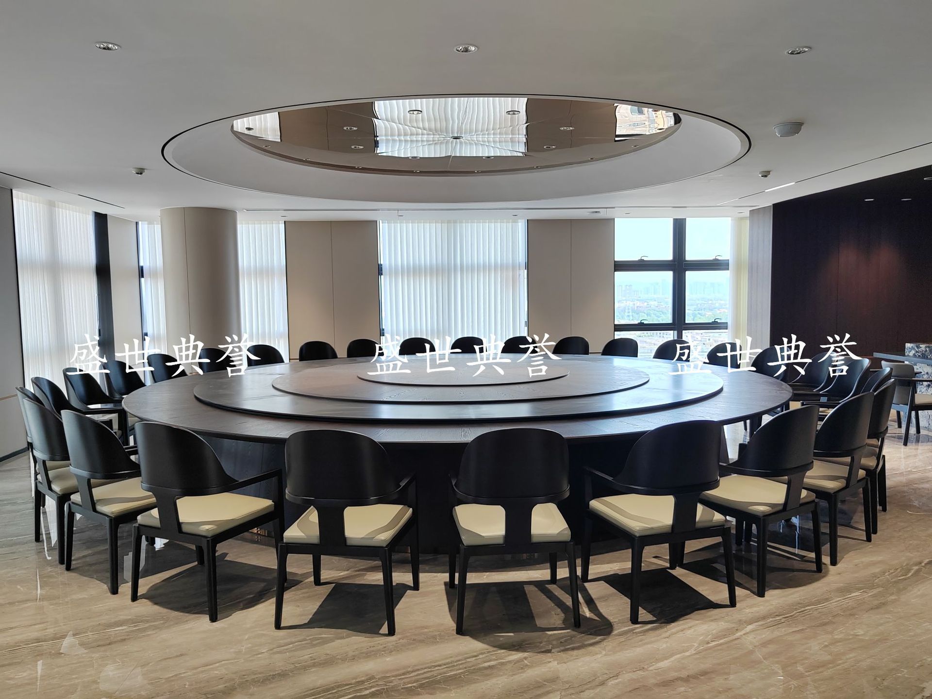 Xiamen International Hotel Solid wood dining tables and Chairs, internal club business reception solid wood chairs, designer light luxury chairs pic 18