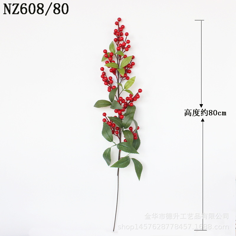 Desheng 2022 New Year Simulation Flower Art, New Year Decoration Flower Arrangement, Money Fruit, Winter green Fruit, Housewarming gift pic 17
