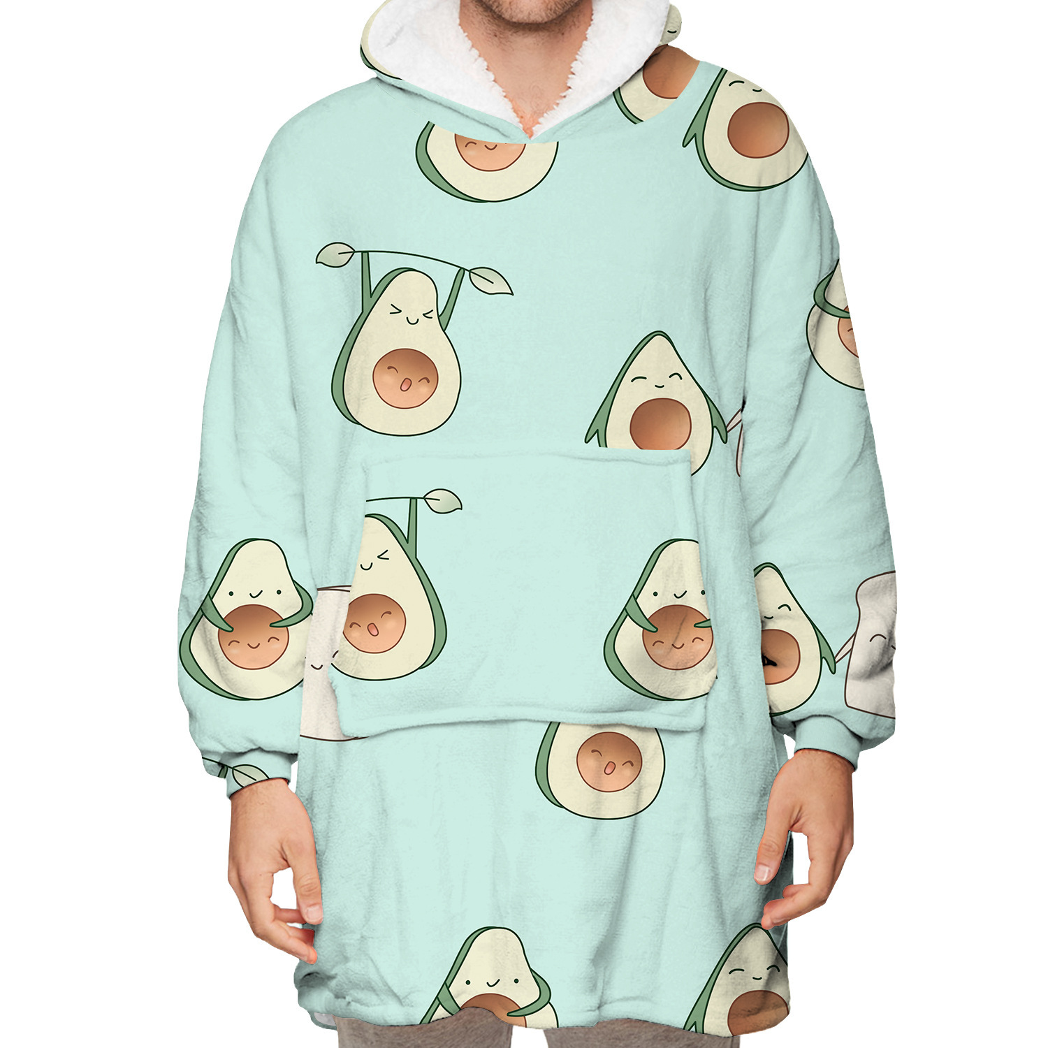 Europa y Estados Unidos comercio exterior ropa de hogar impresión digital 3D otoño invierno navidad caliente flock algodón una pieza padre hijo pijama sudadera pic 19