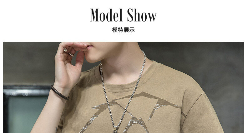 短袖t恤男士夏季潮流休闲半袖体恤打底衫内搭印花潮牌男装上衣服详情10