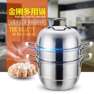 Factory direct sales of stainless steel vacuum pot double-layer insulated lunch box, straight Chinese-style insulated food compartment bucket pic 7