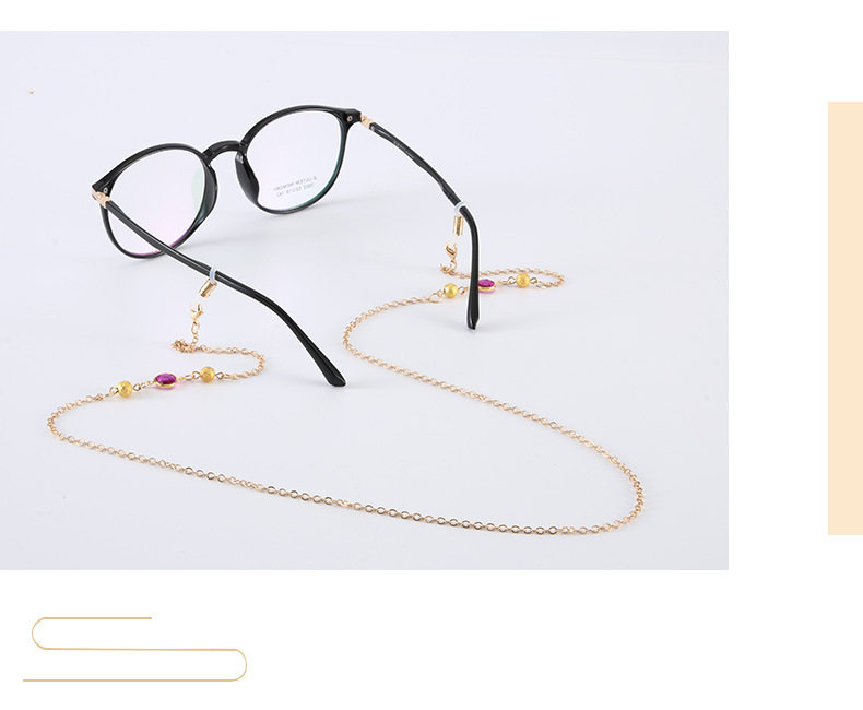 The glasses chain, a retro Lolita lanyard for women, is a popular and simple neck pendant pic 2