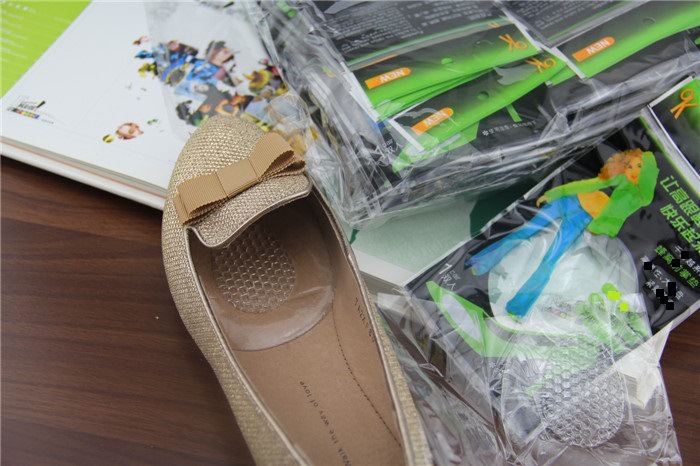 透明硅胶蜂窝前掌垫彩袋包装按摩防脚痛隐形高跟鞋 半码垫详情5