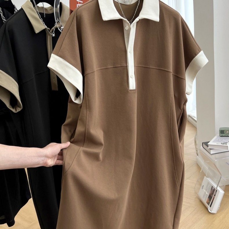 春秋新款纯欲风修身设计感polo领长袖T恤女显瘦百搭正肩辣妹上衣详情6