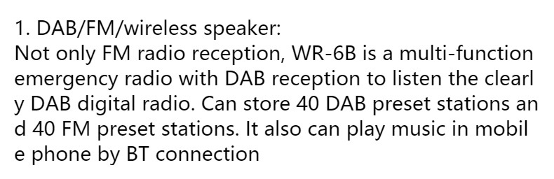欧洲应急户外DAB收音机太阳能手摇充电高亮手电筒小夜灯警示灯SOS详情4