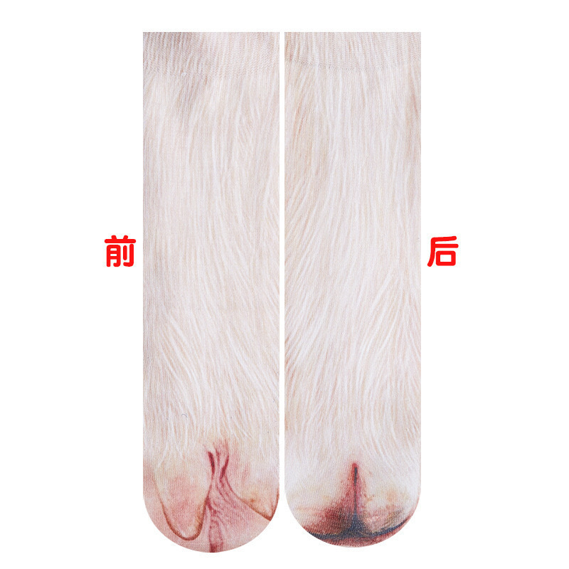 跨境爆款热销3D打印动物搞怪袜子数码印花袜儿童袜子亲子袜详情12