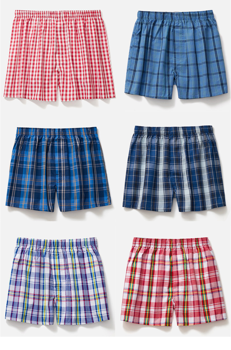 阿罗裤 男士宽松内裤潮男夏 青年纯棉家居睡裤平角透气大码短裤详情10