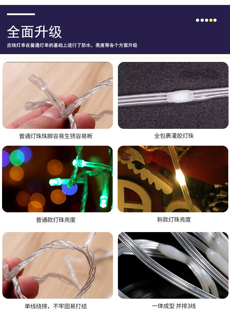 跨境智能点控LED灯饰RGB幻彩皮线灯星星灯串装饰氛围灯仙女串串灯详情13