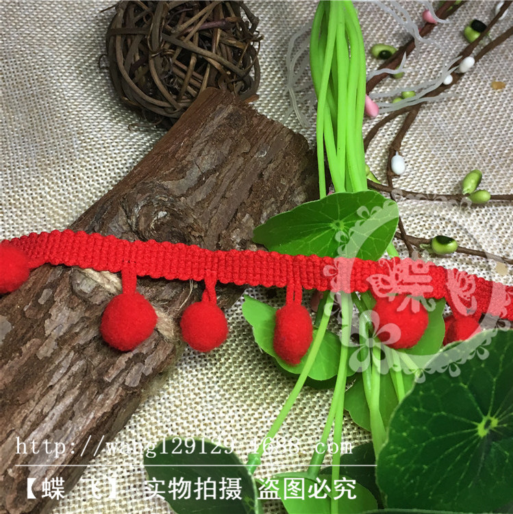 35个色现货供应1.3cm中直角毛球花边服装辅料三角球DIY手工花边辅料毛球详情34