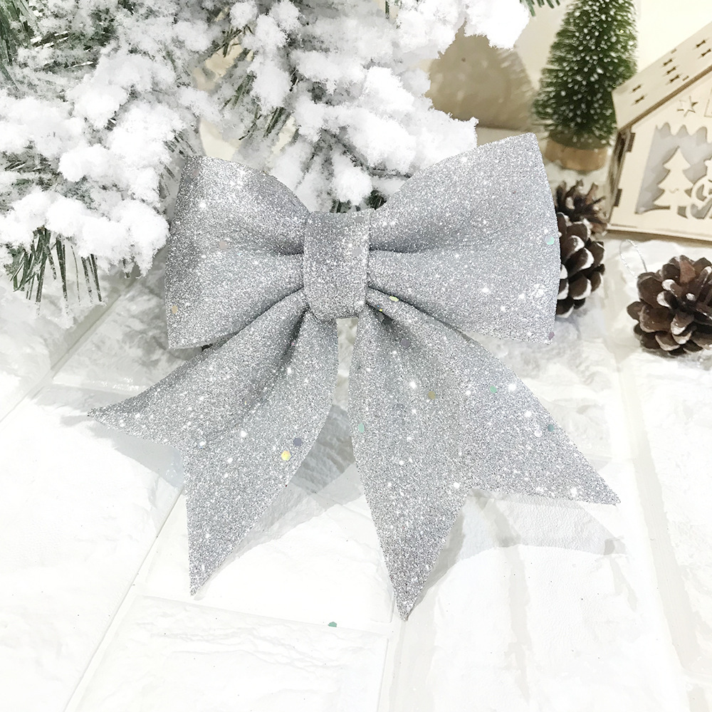 Christmas bow Pearl cotton gold pink bow Christmas tree pendant Hotel shopping mall ktv decoration supplies pic 9