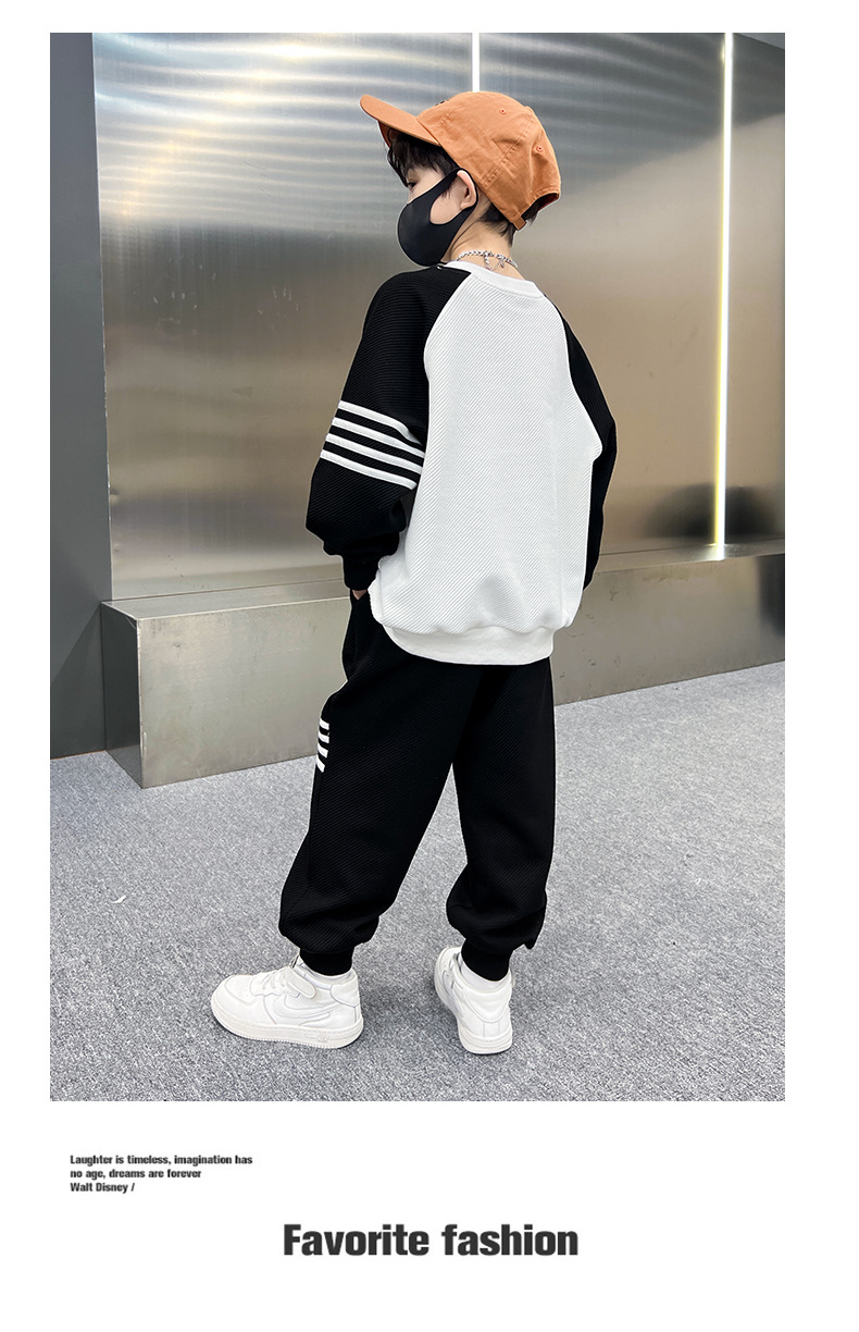 儿童装男童卫衣套装春秋款2024新款春季中大童运动春装男孩帅气潮详情15