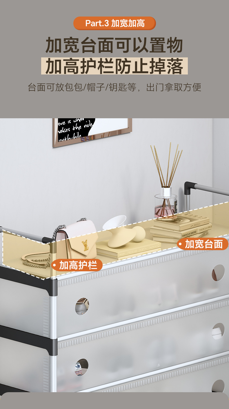 简易鞋柜家用塑料收纳架宿舍置物架多功能入户防尘鞋架批发详情6