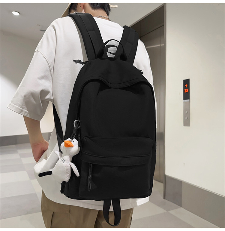 跨境2024新款男简约高中大学生双肩包女休闲大容量初中生旅行背包详情19