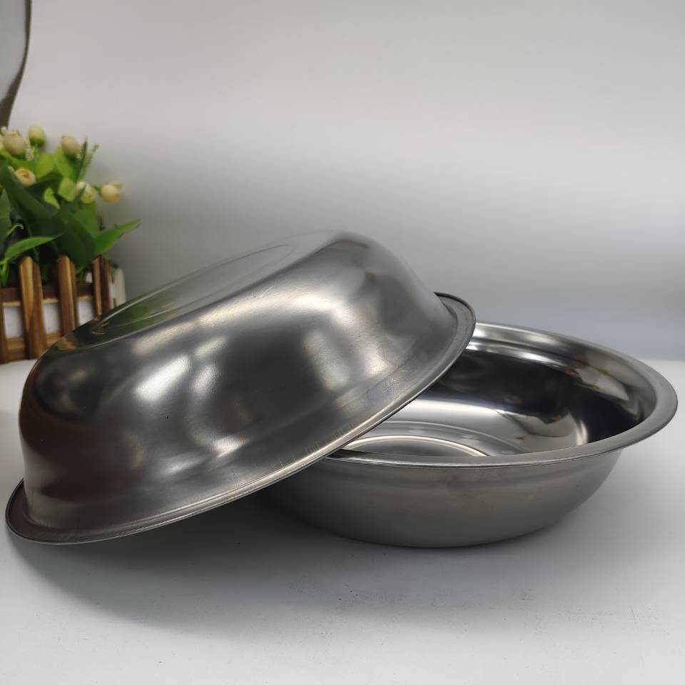 High-quality stainless steel basins, round soup basins, stainless steel tableware, vegetable basins, household stainless steel kitchenware, 2-yuan supply in Yiwu pic 15
