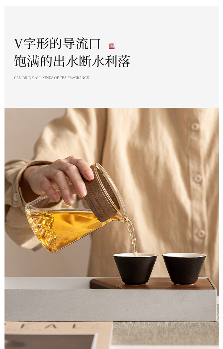 高档旅行茶具套装便携防烫手抓玻璃茶壶快客杯功夫伴手礼商务礼品详情12