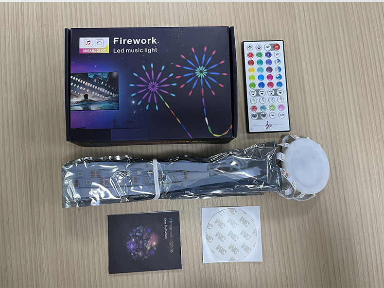 Iridescent smoke lantern Christmas decoration LED music flowing water horse explosion light strip Bluetooth full-color smoke lantern strip pic 9