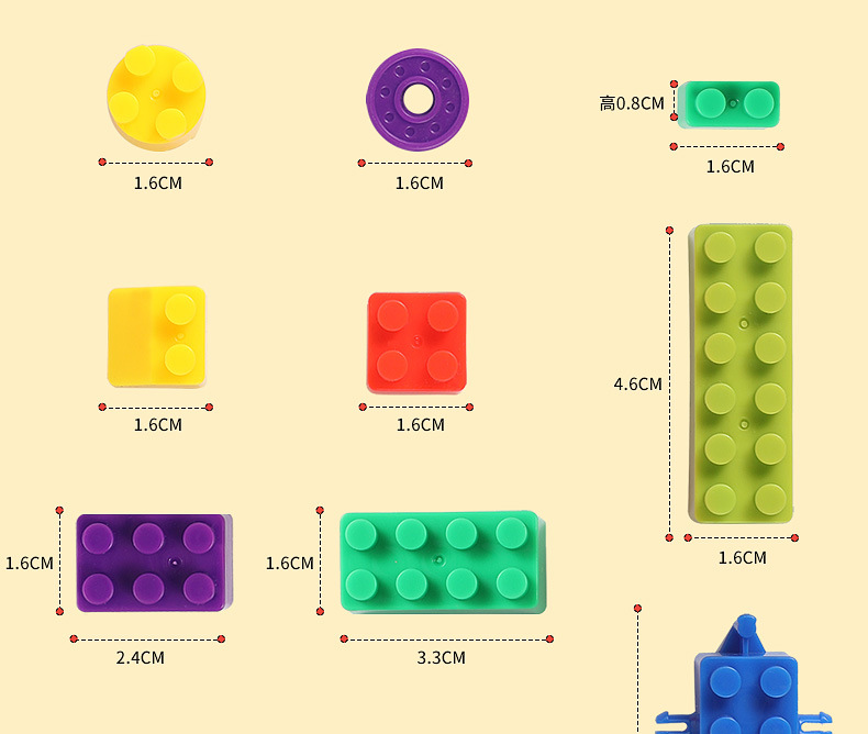 Kindergarten educational building blocks start early education, creative DIY assembly and construction, small particle building blocks cross-border wholesale, Hualong Toys pic 14