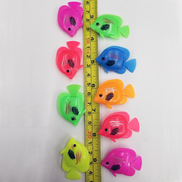 Wholesale of 10 floating plastic fish for fish tank decoration, including octopuses, plastic jellyfish and simulated small artificial fish pic 33