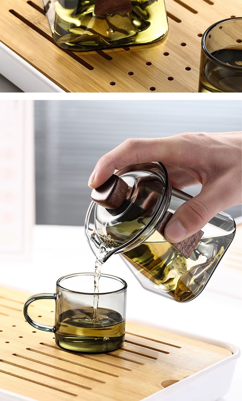 玻璃盖碗泡茶防烫单个大号不烫手三才手抓壶功夫茶具茶碗套装盖碗详情13