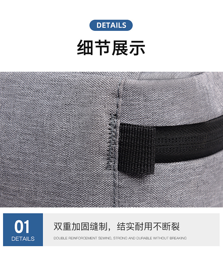 厂家定做电脑背包 usb充电多功能防水小米双袋商务双肩包定制logo详情13