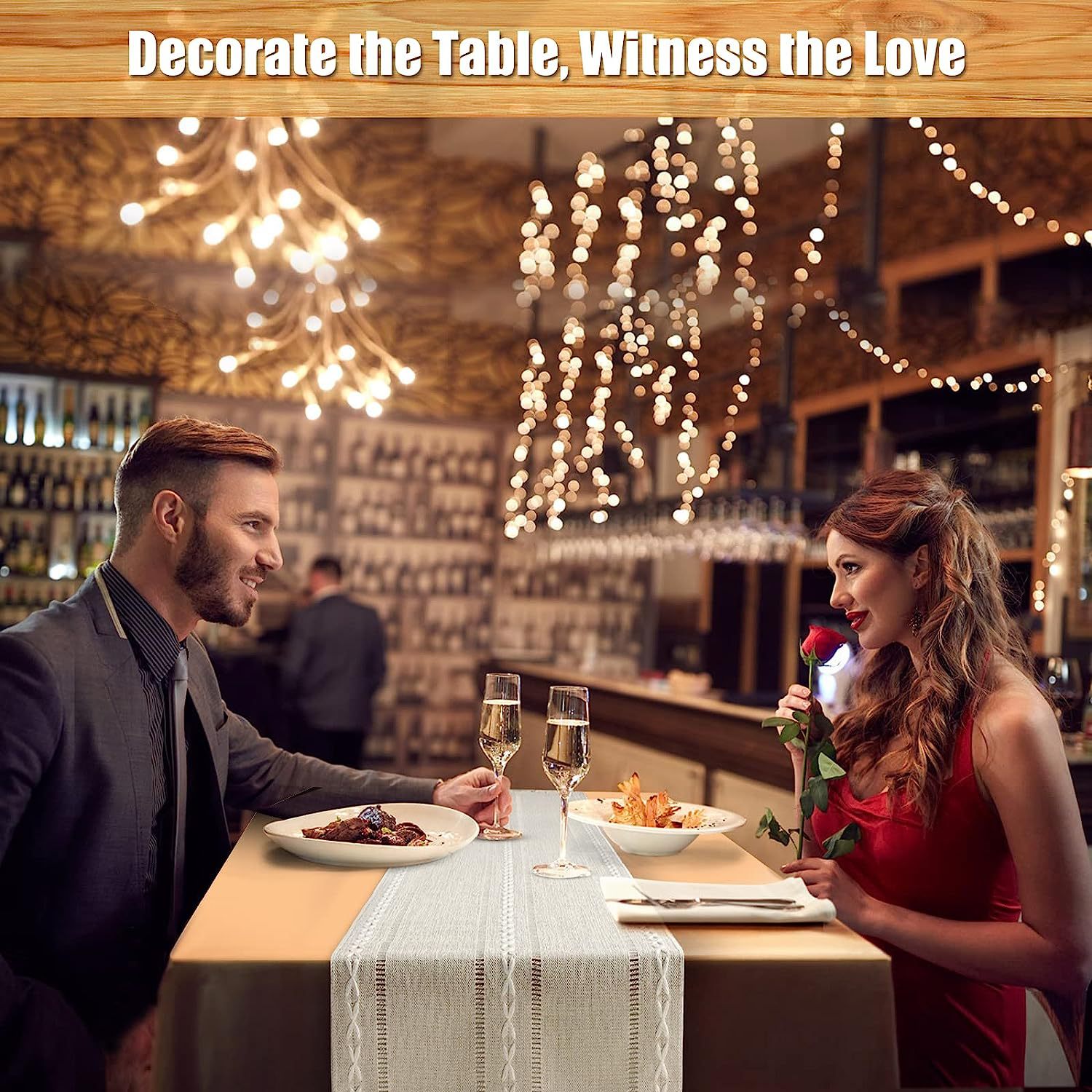 New cross-border Amazon handcrafted table flag, hollowed-out American country white tablecloth, dressing table scarf factory wholesale pic 2