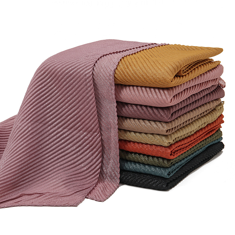 秋冬新款纯色简约百搭棉麻围巾女款外贸热销流行新款单色长巾现货详情3