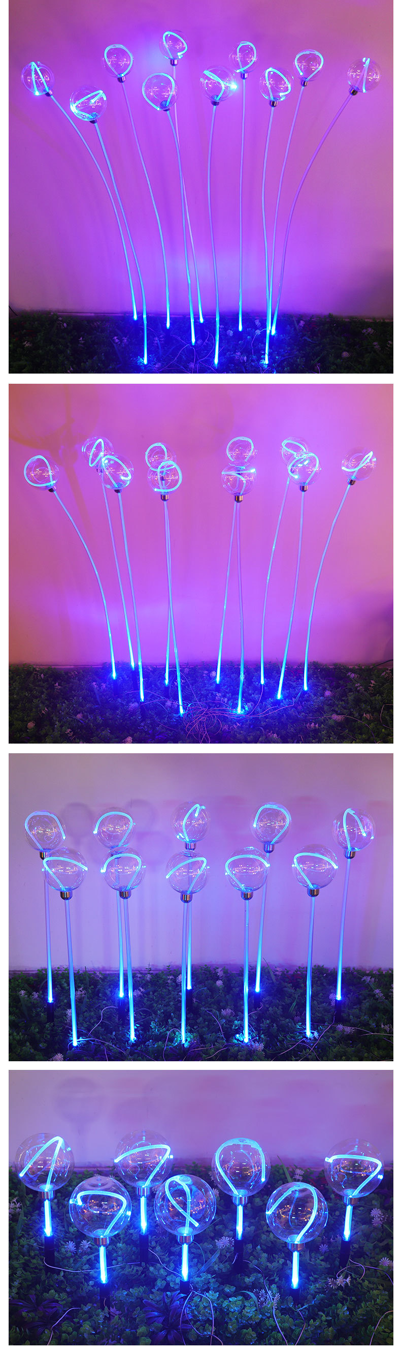 侧光纤透明圆球地插灯芦苇灯户外庭院装饰彩灯防水美陈亮化草坪灯详情10