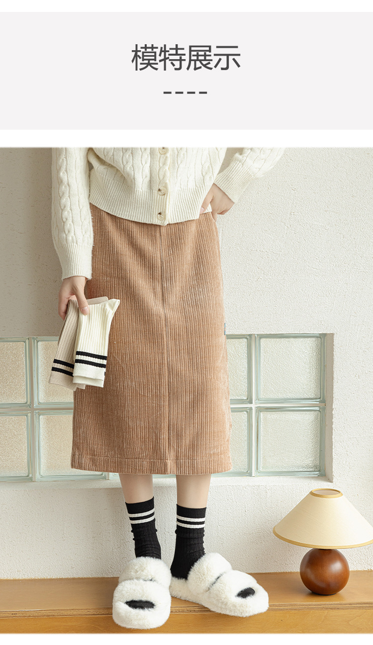 Sock stall, one-piece consignment, mid-calf socks for women, new autumn and winter styles, simple and versatile socks, trendy pile socks for women, long double-needle cotton socks, one-piece consignment pic 9