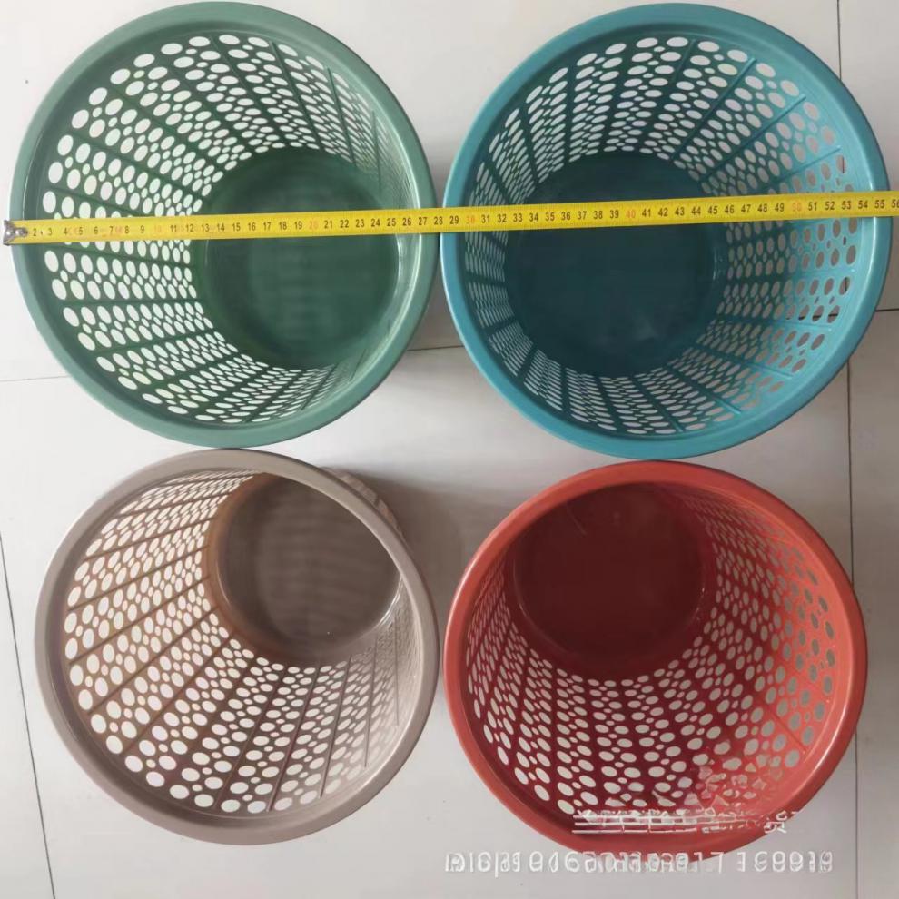 大号圆形镂空垃圾筐 厨房办公室垃圾桶加厚塑料纸篓详情3