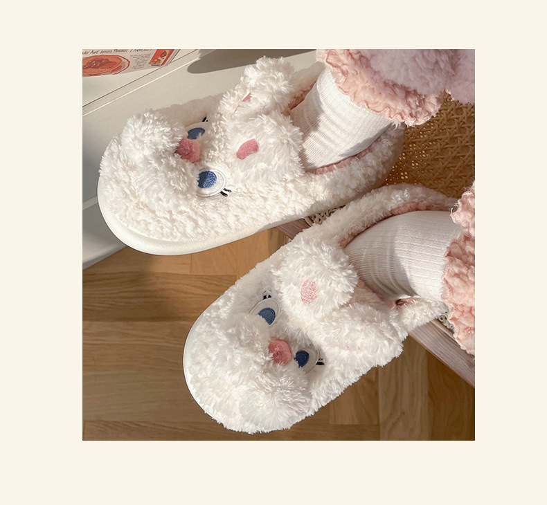 棉拖鞋女孩冬季可爱兔子棉拖居家室内保暖防滑包跟踩屎感棉拖女冬详情8