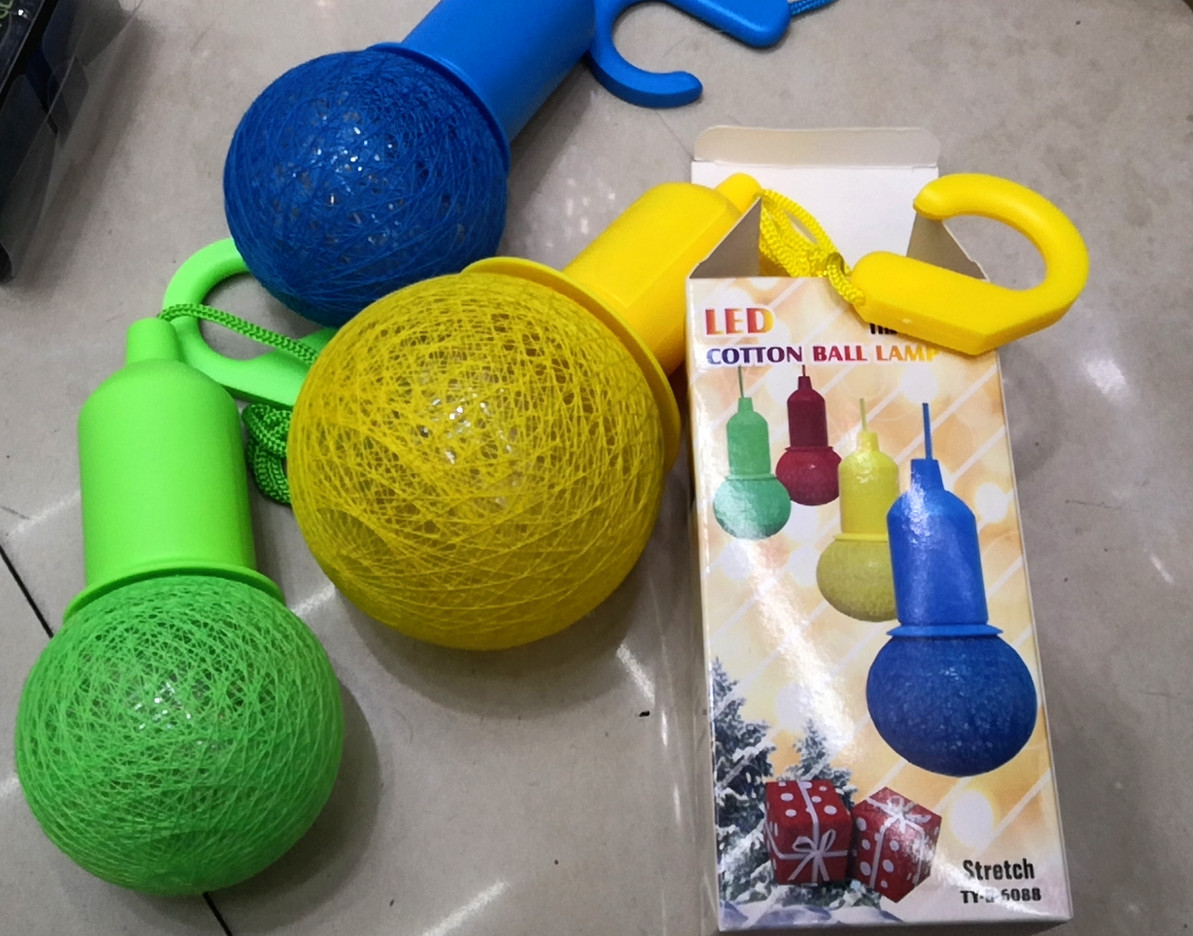 led cotton ball lights, hook pull string lights, Christmas party decorative lights, creative lights, coffee atmosphere decorative lights pic 1