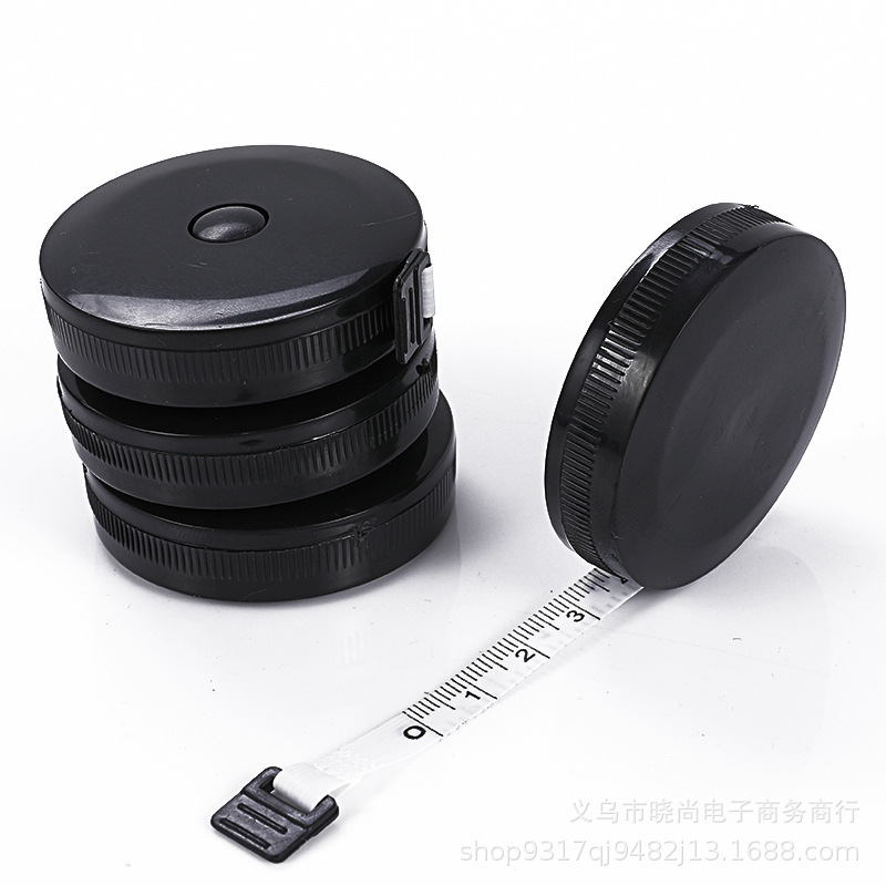 Black tape measure, clothing measuring tape, gift tape measure, mini tape measure, automatic telescopic plastic flexible tape measure, measuring small tools, stationery pic 4