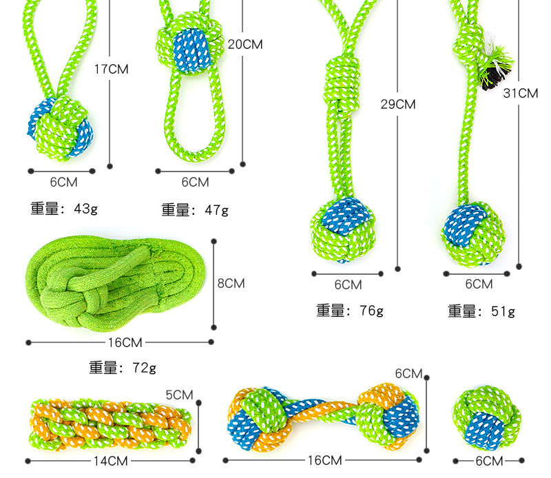 New pet toy combination sets in stock from the manufacturer, including pet cotton rope toys, dog toys, and durable dog toys pic 21