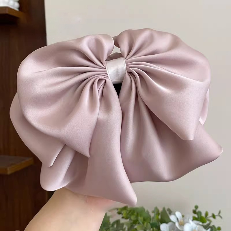 The new head accessories of the national trend series, such as bow hair clips, high-end satin multi-layered ponytail clips, semi-tied hair clips and hair accessories pic 18
