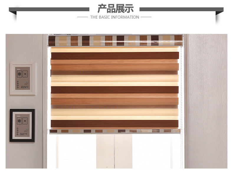 Ready-made light-blocking soft gauze curtains, non-perforated Venetian blinds, light-blocking and waterproof engineering curtains, restaurant roller blinds pic 3