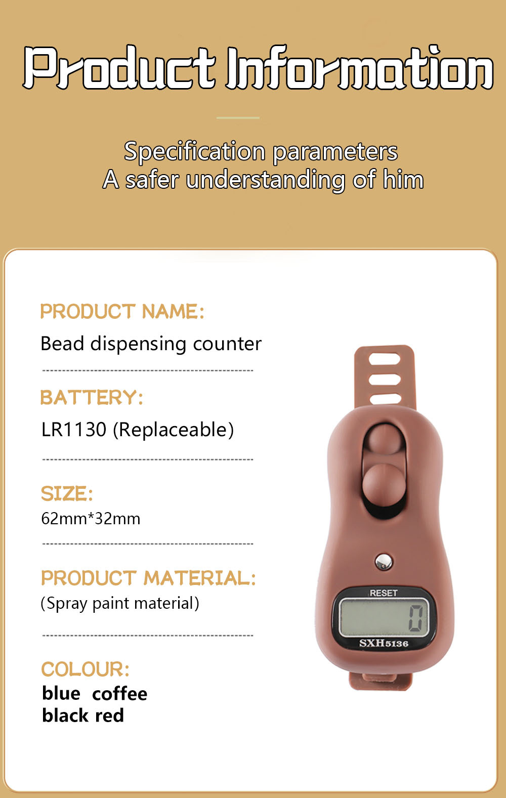sxh5136 Manual dial counter, portable finger hand-held rotary dial counter 3001P pic 3