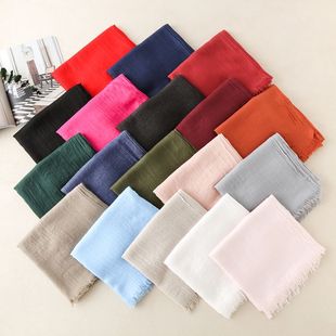 多款纯色仿羊绒围巾女单色加厚保暖流苏披肩围脖大红围巾批发代发详情11