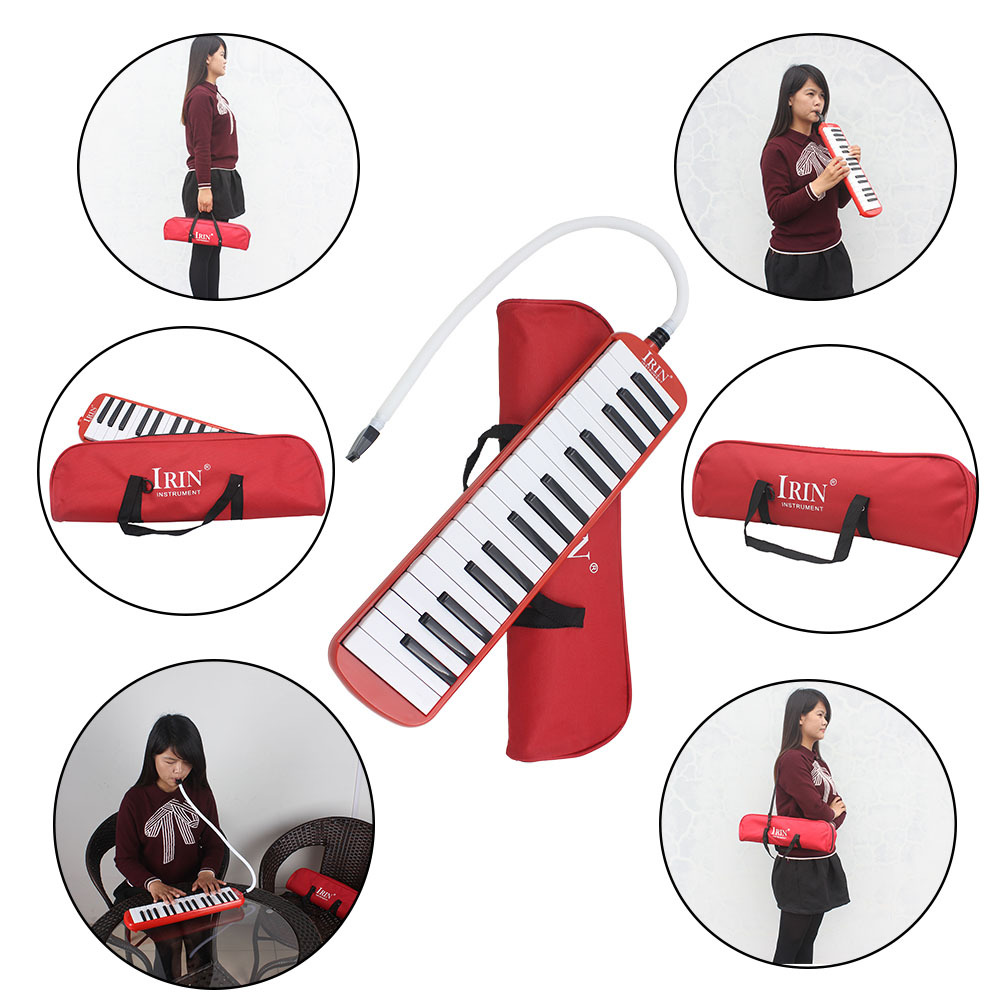 Factory wholesale IRIN 32-key harmonica for students, children and beginners to play in class, equipped with mouthpieces and pipes pic 11