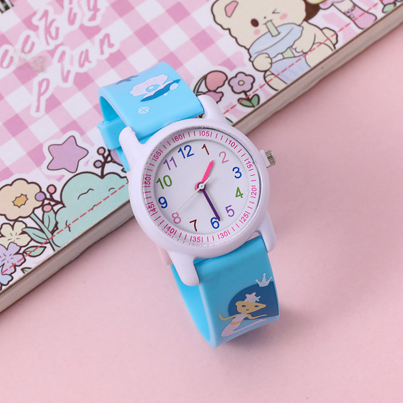 新款儿童石英表小学生可爱硅胶手表彩色卡通电子手表批发详情10