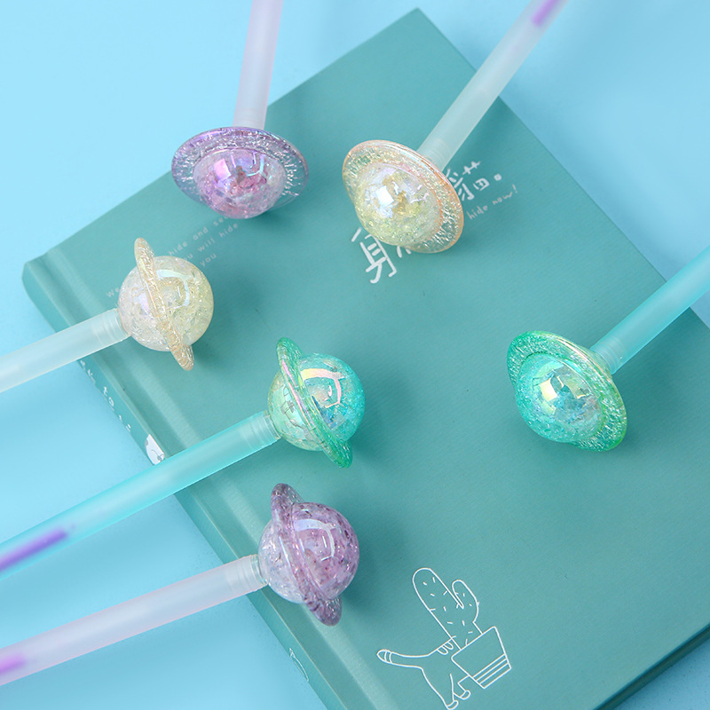 Wholesale of new creative stationery, rotating planet-shaped gel pens, and student quick-drying writing pens pic 5