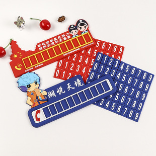 Cartoon advertisement PS set ruler, plastic straight ruler, acrylic student ruler set protractor, transparent soft set square pic 4