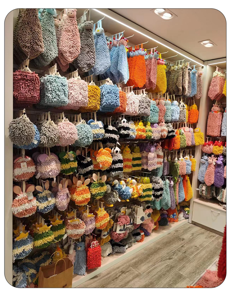 Kanglewu customizes cartoon animal coral fleece hanging hand towels, hand towels and hand cloths that can be hung pic 10